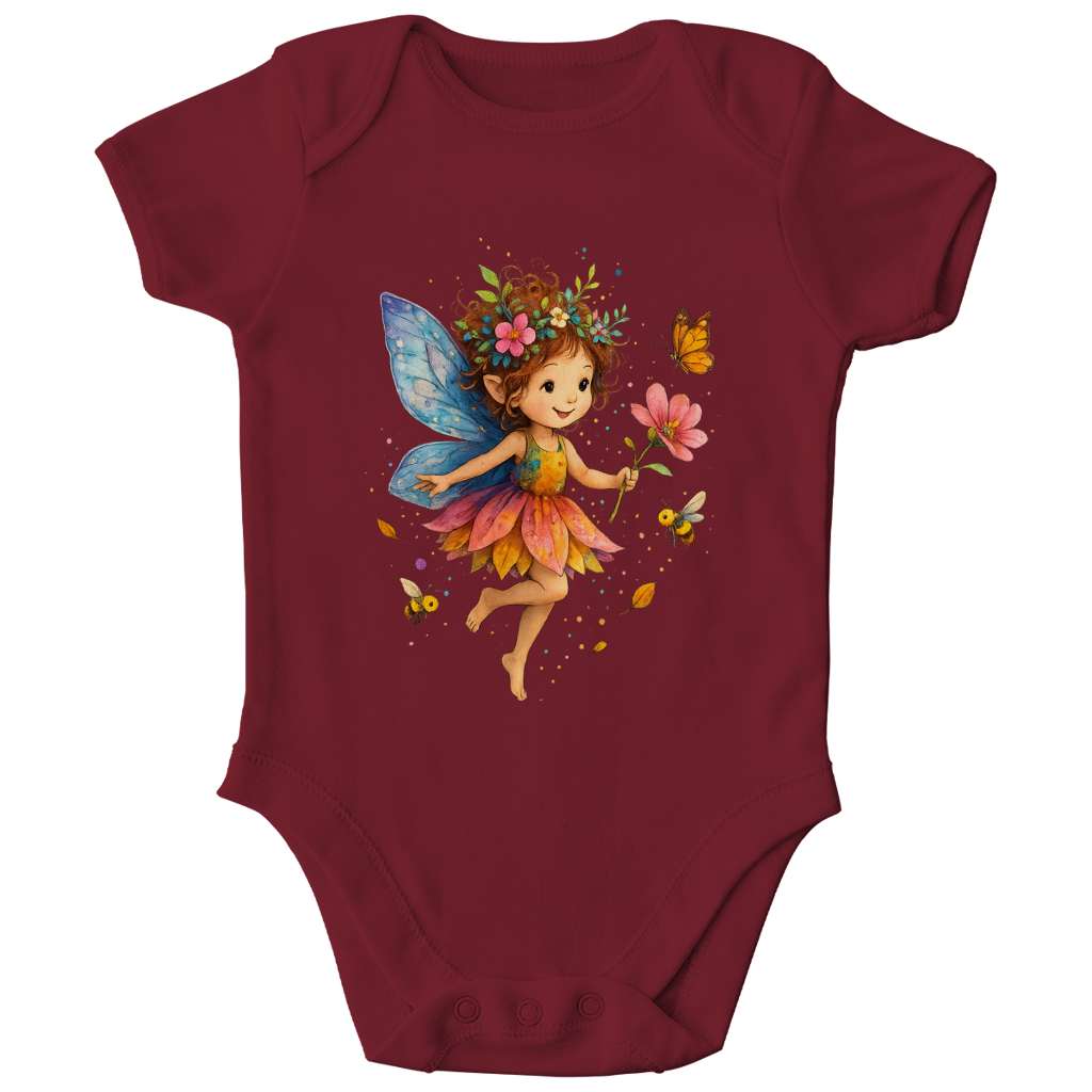 Kinder Bio Body Girl Fee Lischen fliegt mit Schmetterlingen