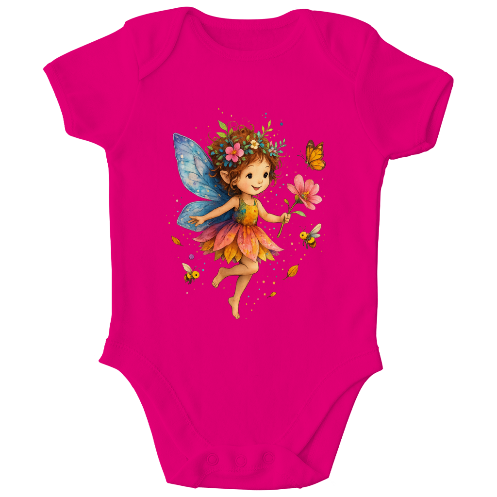 Kinder Bio Body Girl Fee Lischen fliegt mit Schmetterlingen