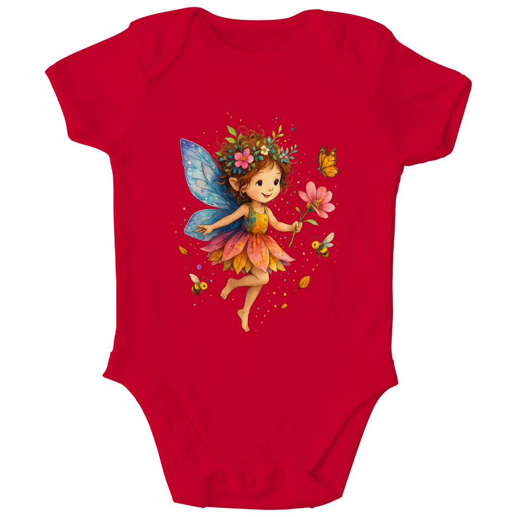 Kinder Bio Body Girl Fee Lischen fliegt mit Schmetterlingen