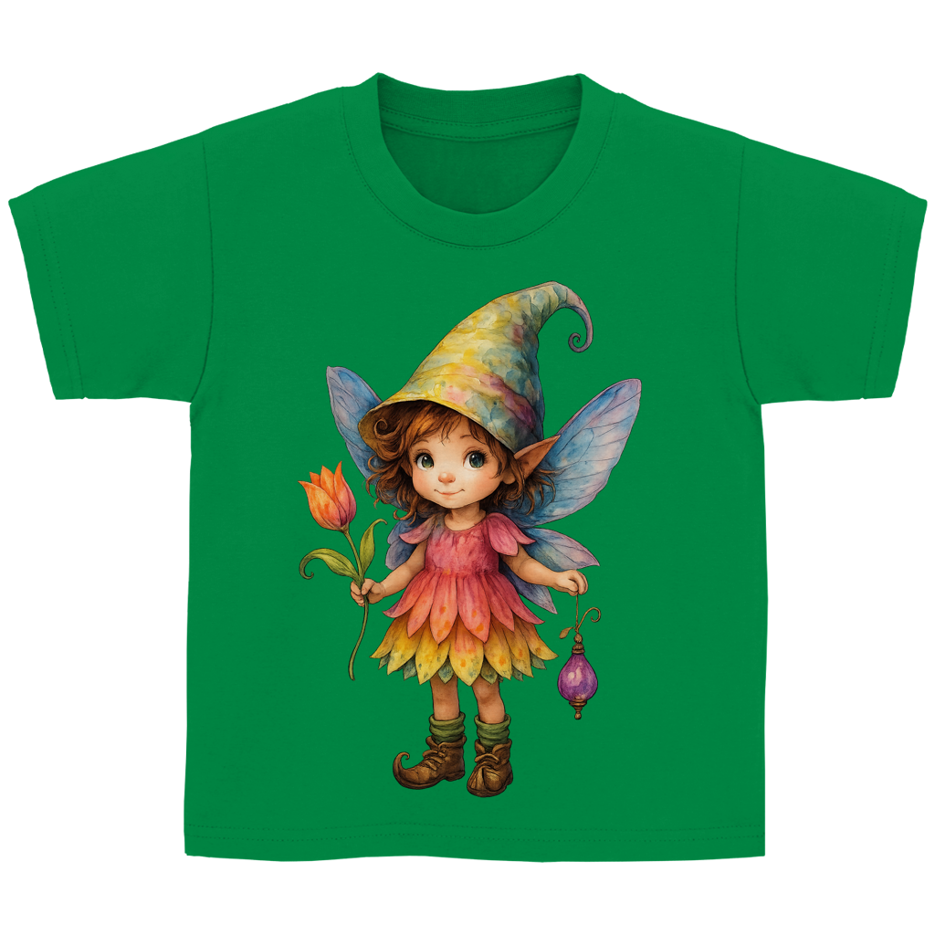 Kinder Basic T-Shirt Girl Fee Lischen mit Tulpe und Lampe