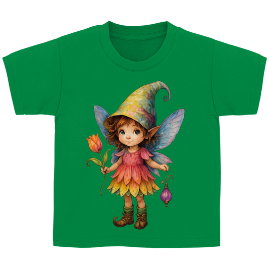 Kinder Basic T-Shirt Girl Fee Lischen mit Tulpe und Lampe