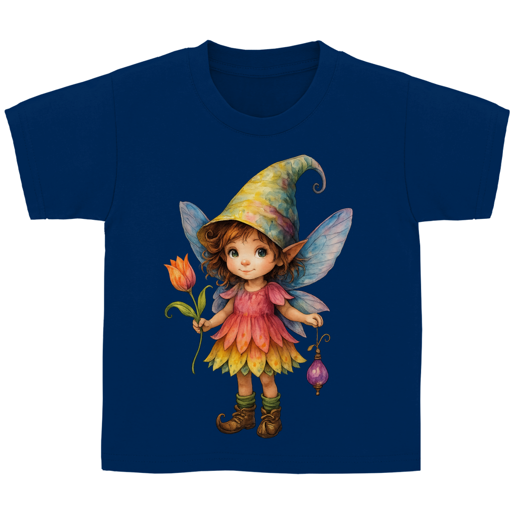 Kinder Basic T-Shirt Girl Fee Lischen mit Tulpe und Lampe
