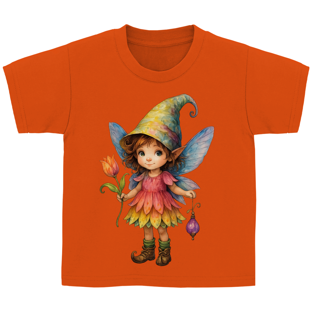 Kinder Basic T-Shirt Girl Fee Lischen mit Tulpe und Lampe
