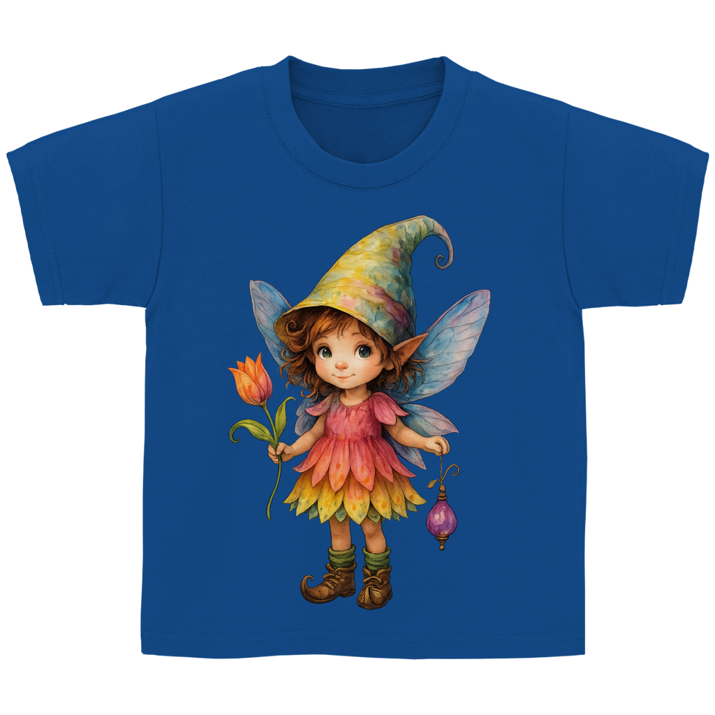 Kinder Basic T-Shirt Girl Fee Lischen mit Tulpe und Lampe