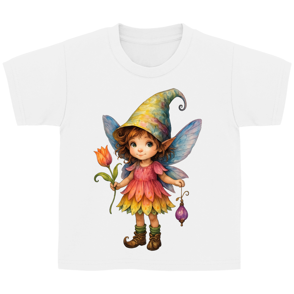 Kinder Basic T-Shirt Girl Fee Lischen mit Tulpe und Lampe