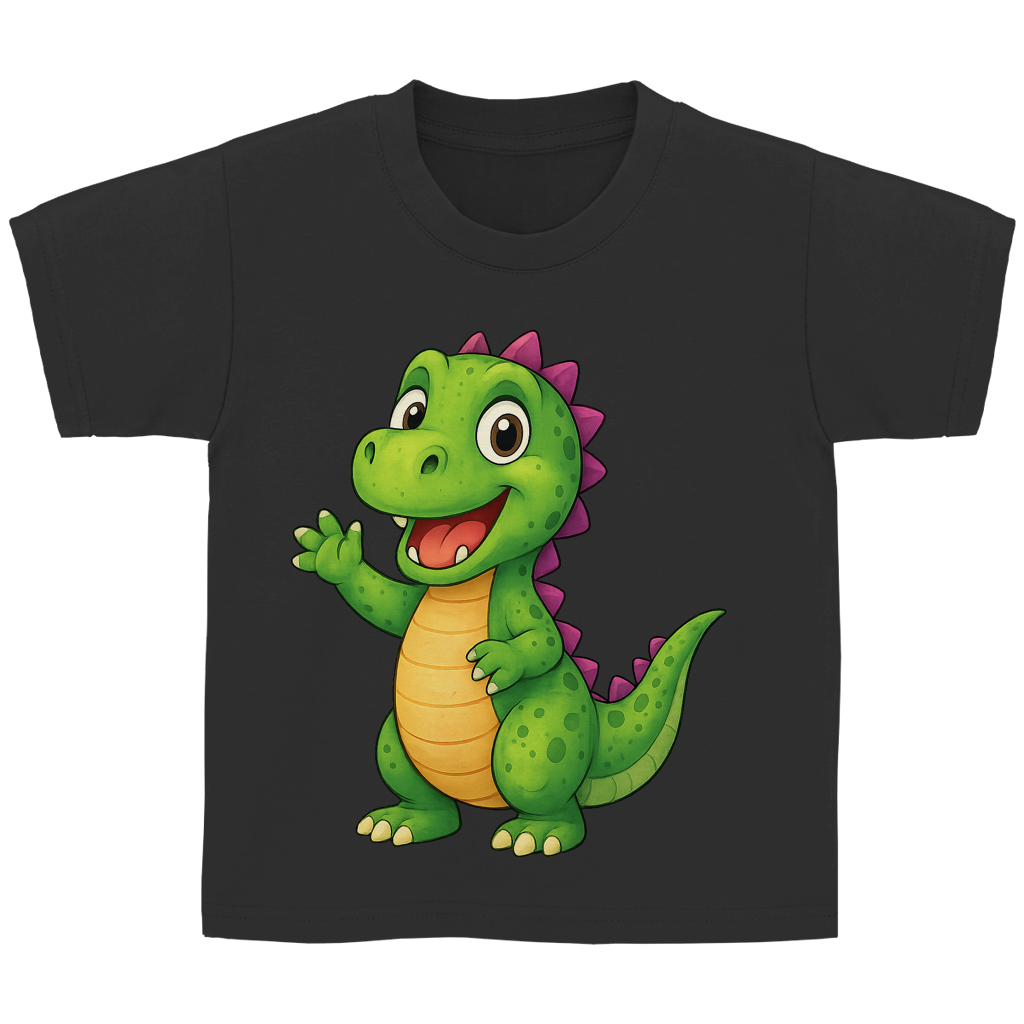 Kinder Basic T-Shirt Kinder Dino grün