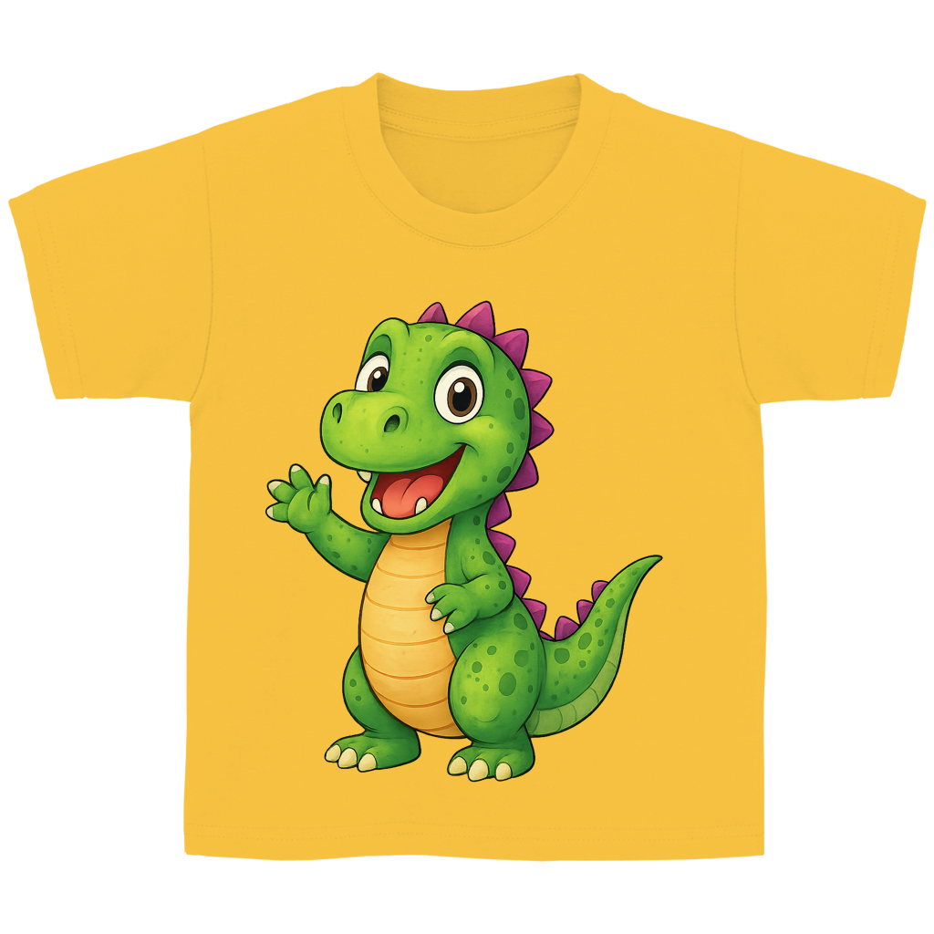 Kinder Basic T-Shirt Kinder Dino grün