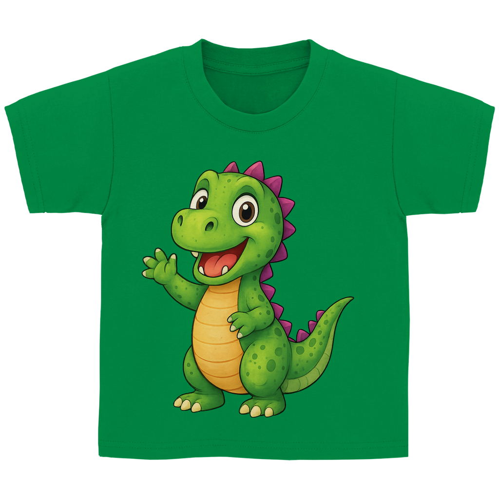 Kinder Basic T-Shirt Kinder Dino grün