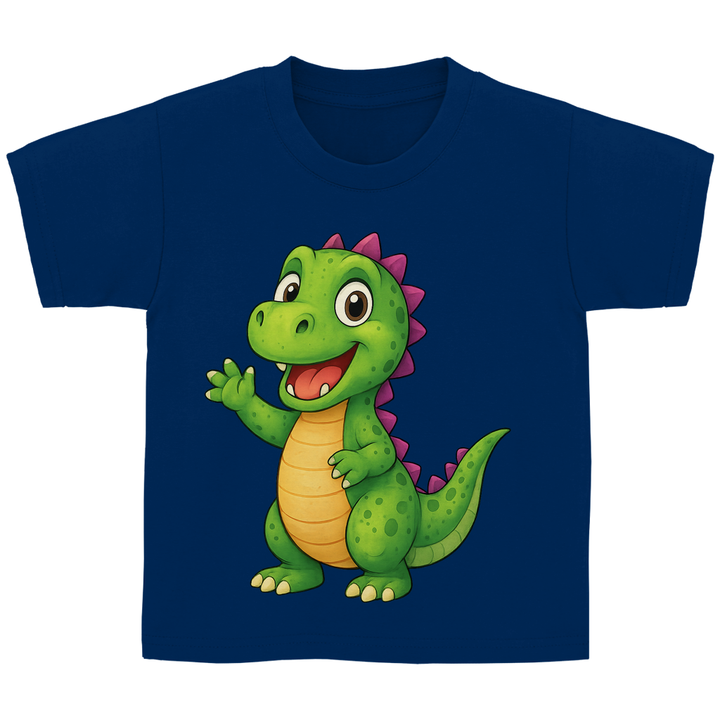 Kinder Basic T-Shirt Kinder Dino grün