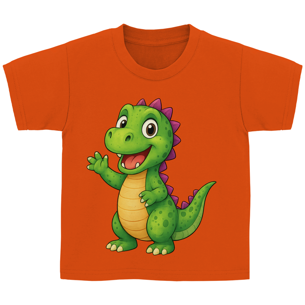 Kinder Basic T-Shirt Kinder Dino grün