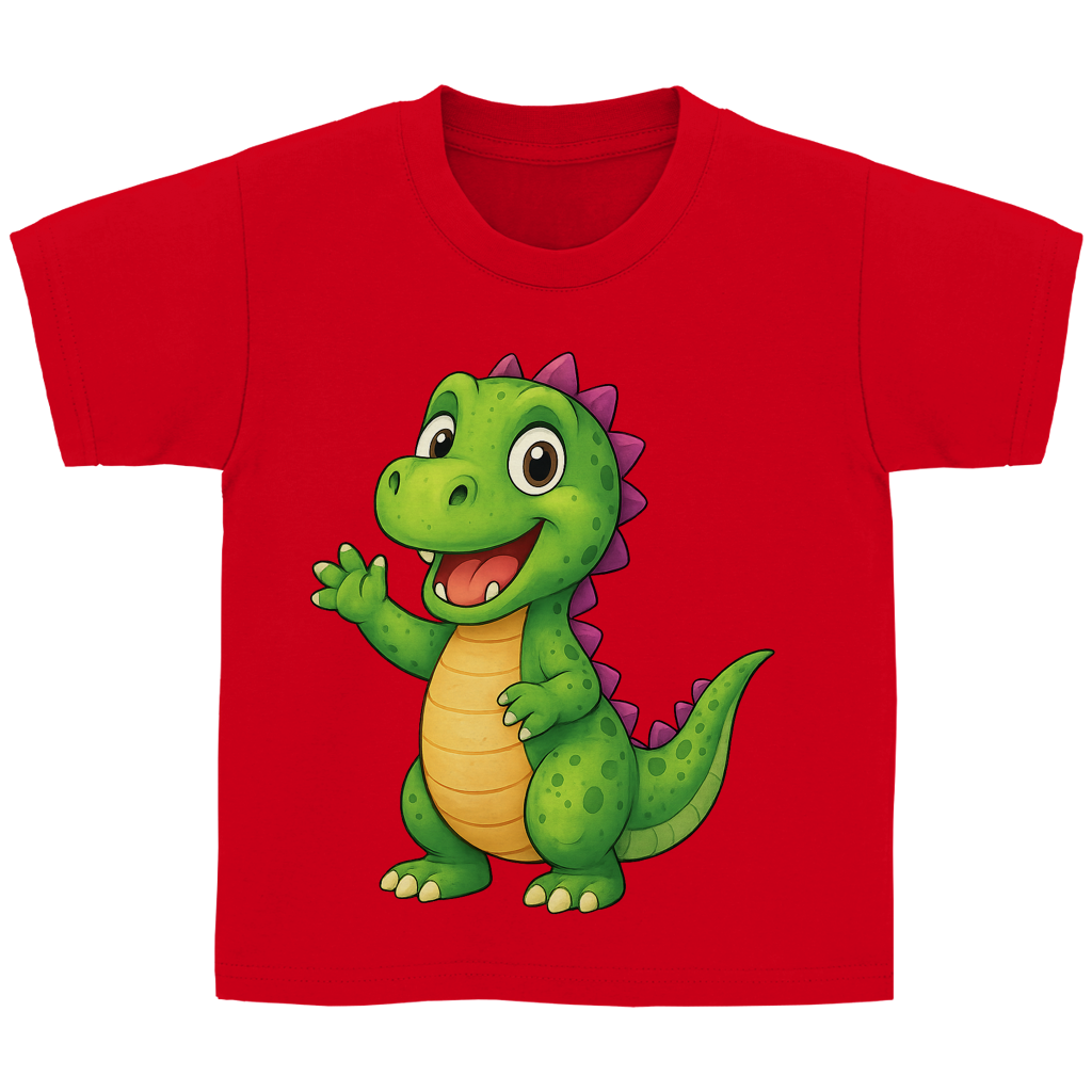 Kinder Basic T-Shirt Kinder Dino grün