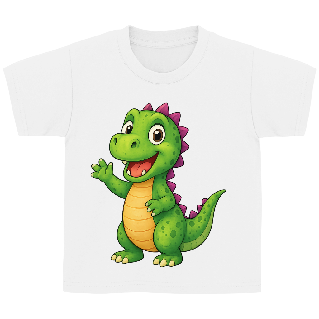 Kinder Basic T-Shirt Kinder Dino grün