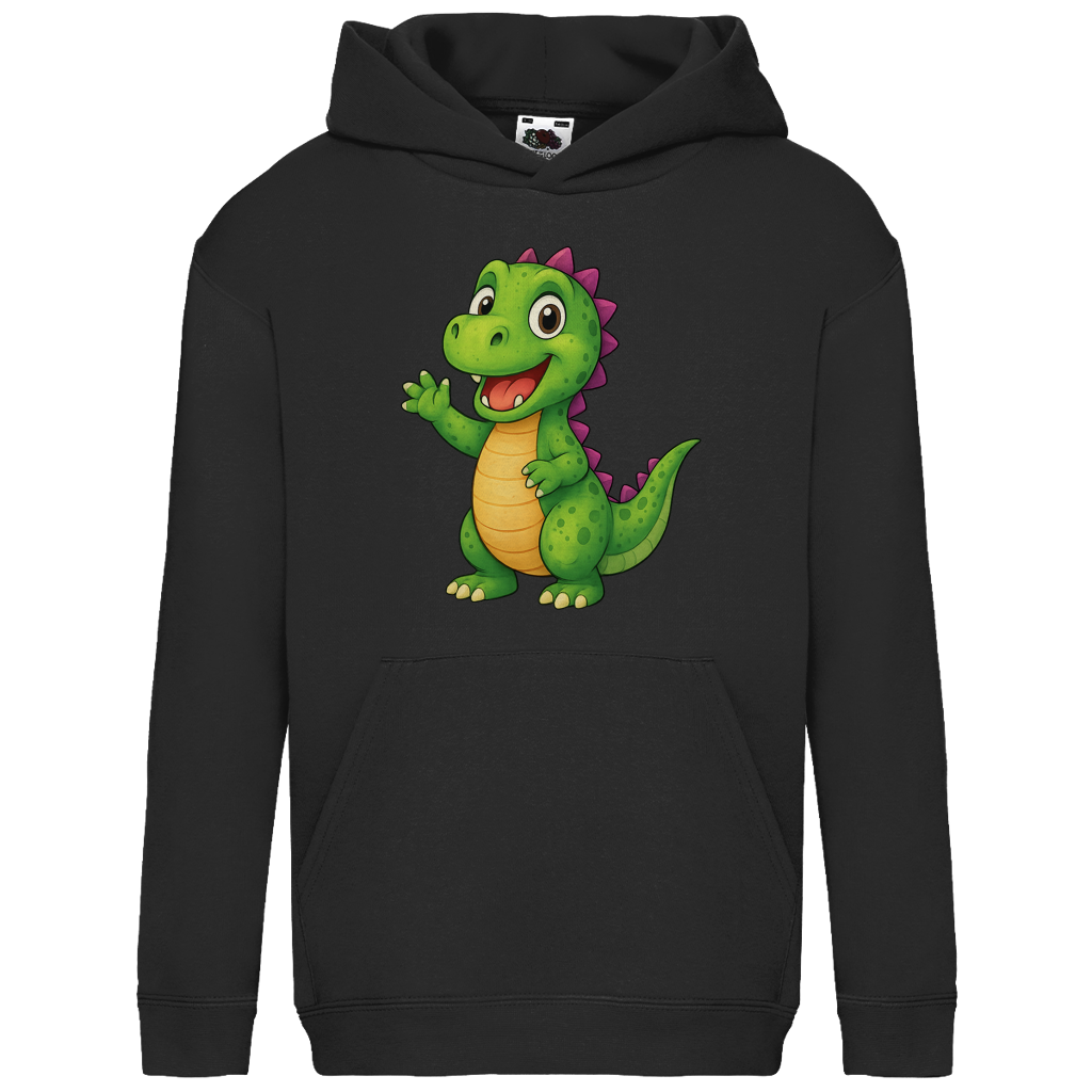 Kids Basic Hoodie Kinder Dino grün