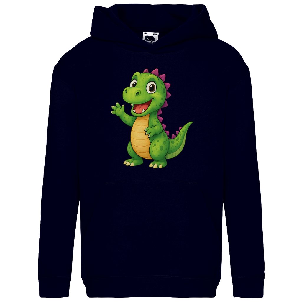 Kids Basic Hoodie Kinder Dino grün