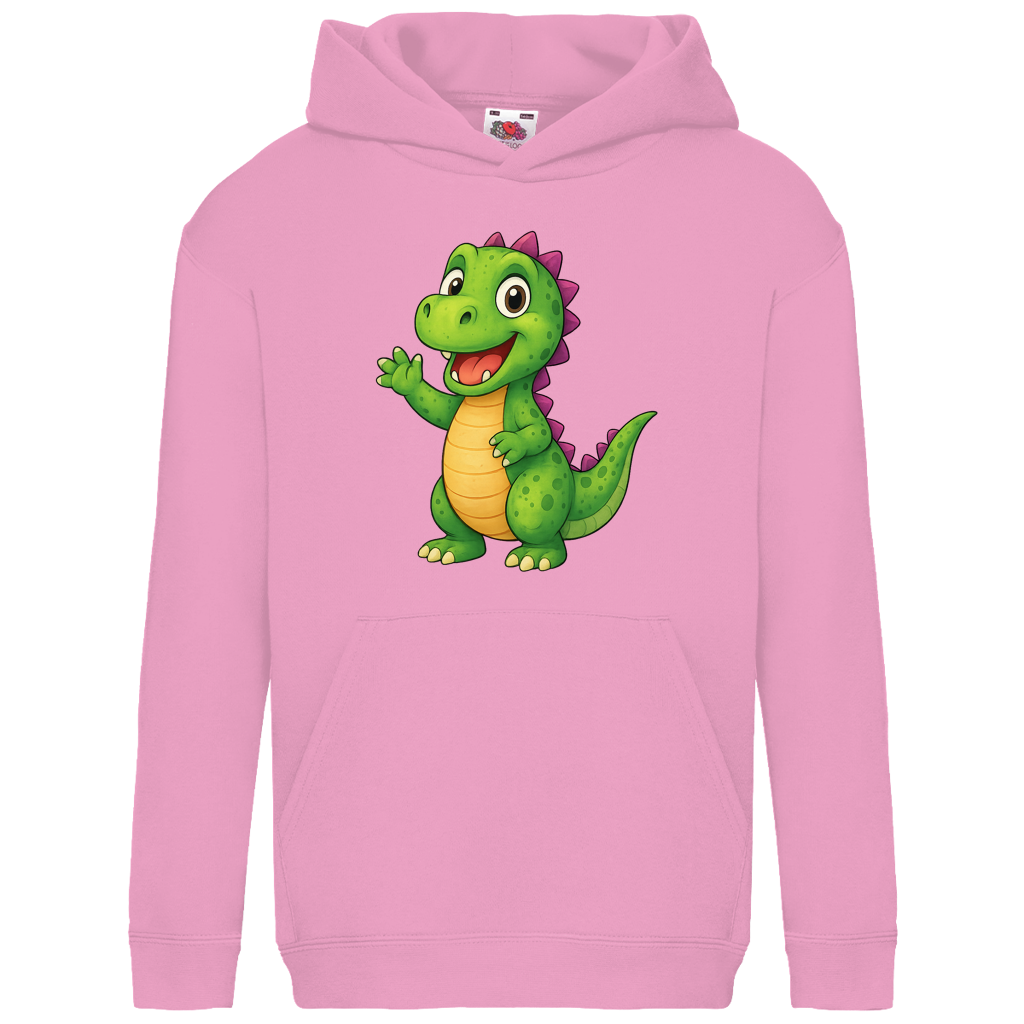 Kids Basic Hoodie Kinder Dino grün