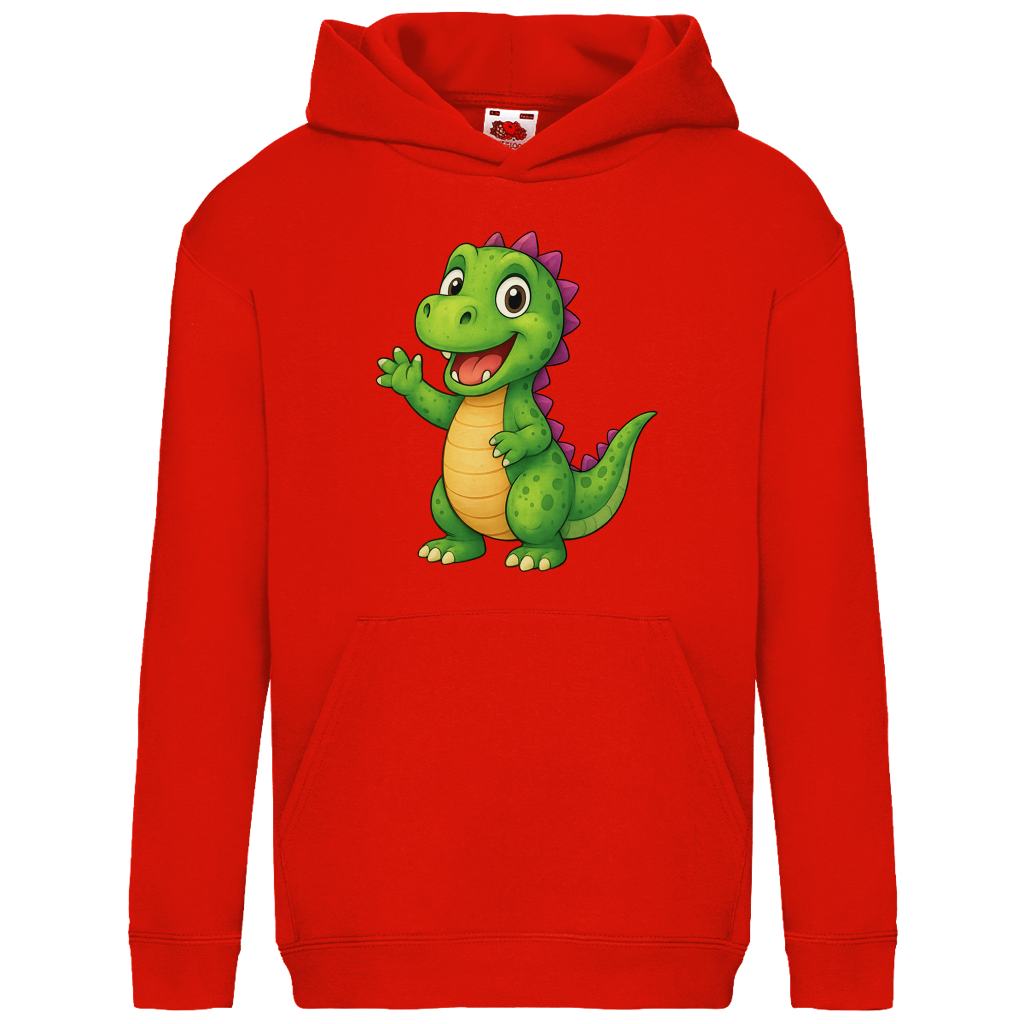 Kids Basic Hoodie Kinder Dino grün