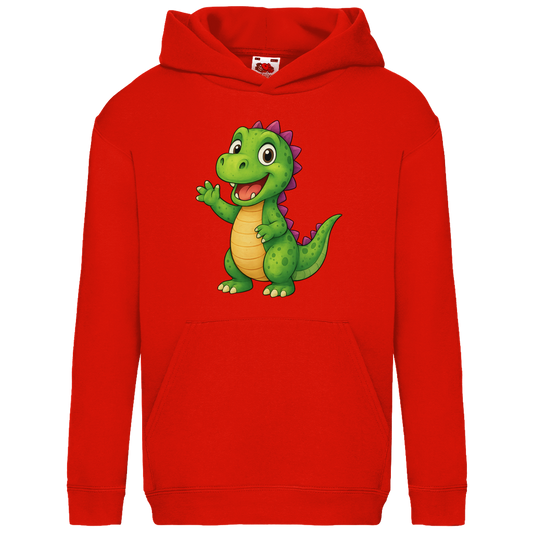 Kids Basic Hoodie Kinder Dino grün