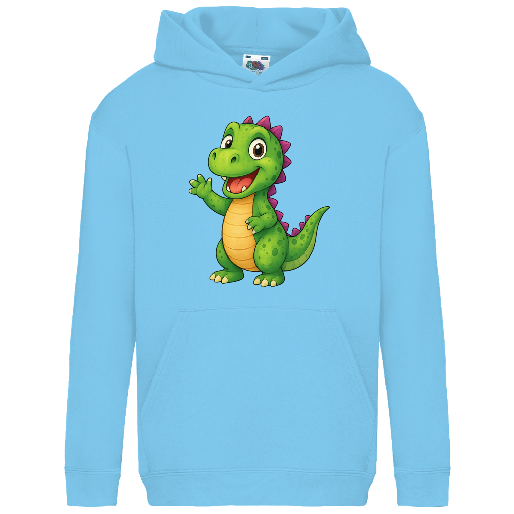 Kids Basic Hoodie Kinder Dino grün