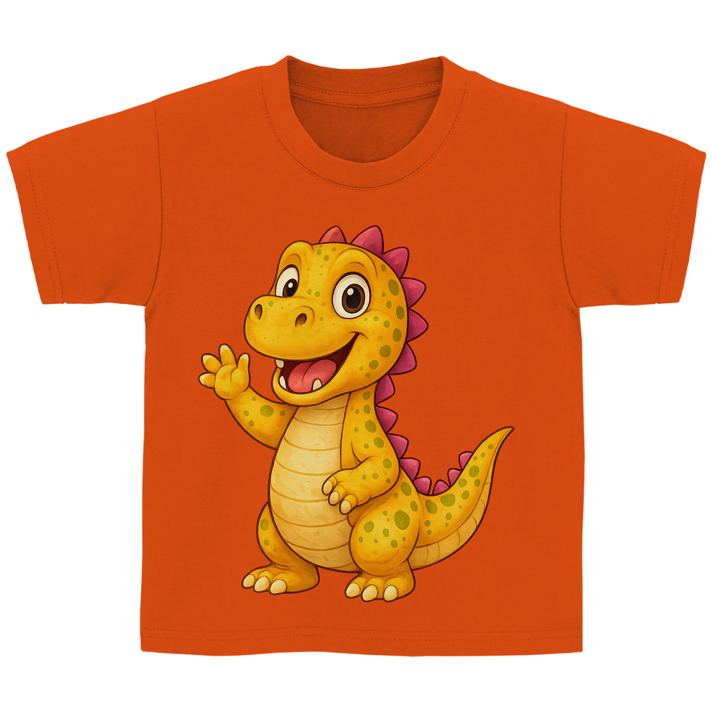 Kinder Basic T-Shirt Kinder Dino orange