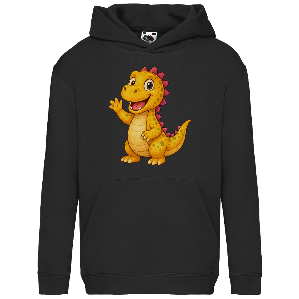 Kids Basic Hoodie Kinder Dino orange