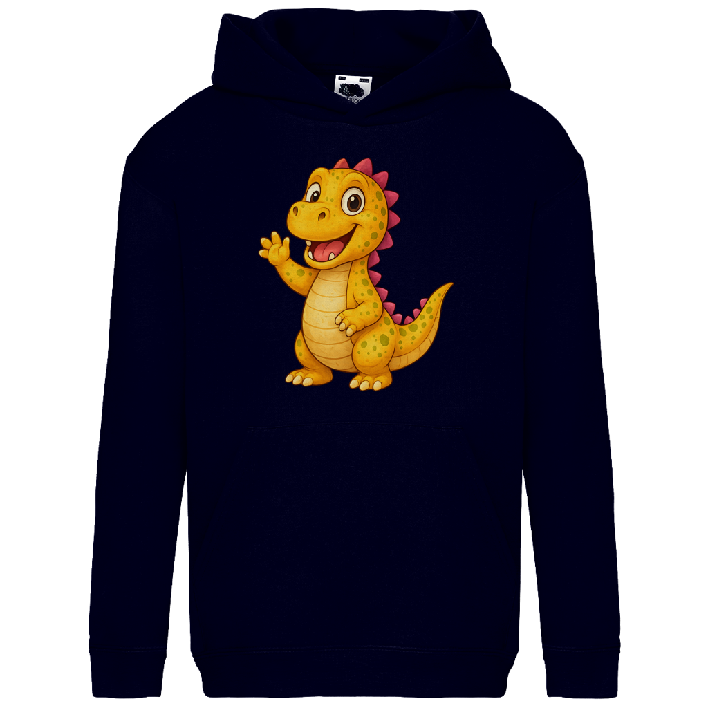 Kids Basic Hoodie Kinder Dino orange