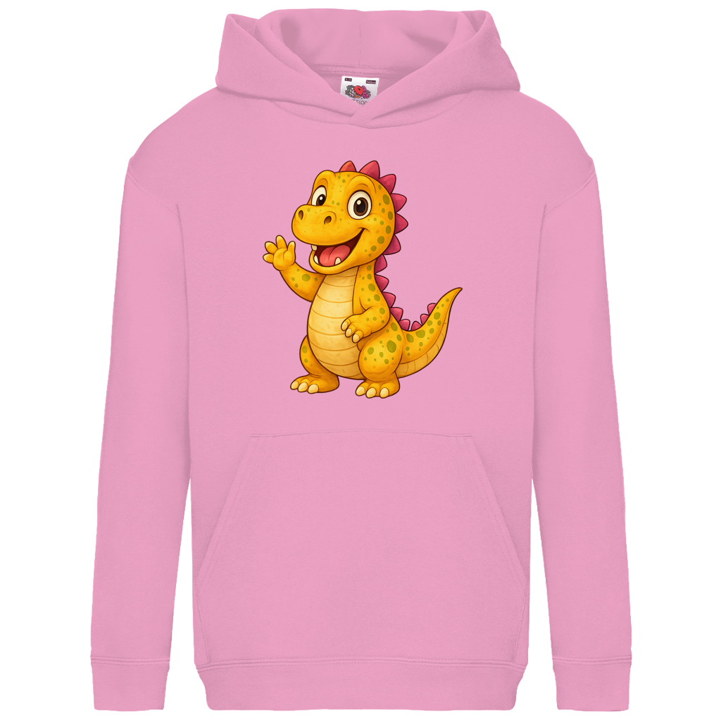 Kids Basic Hoodie Kinder Dino orange