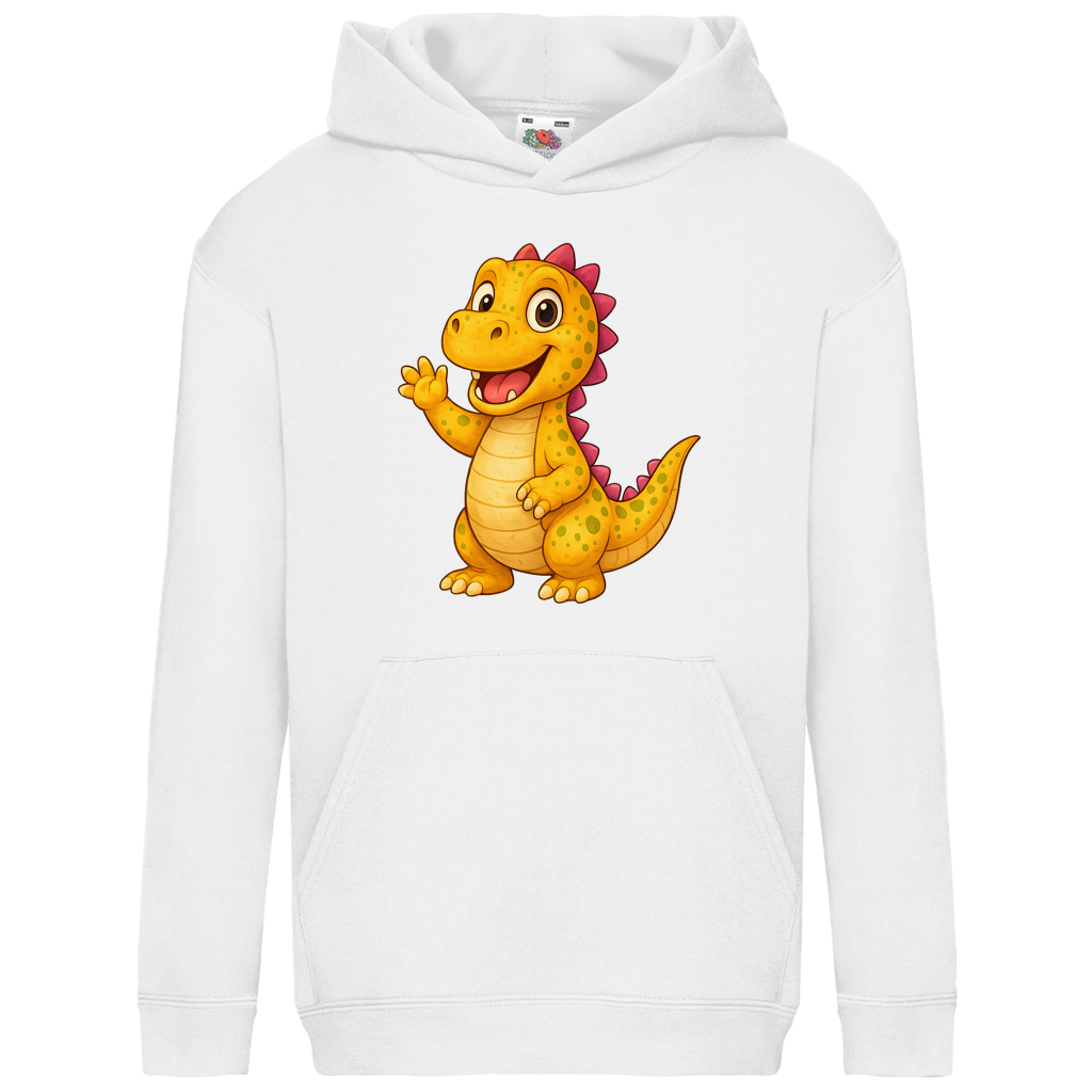 Kids Basic Hoodie Kinder Dino orange