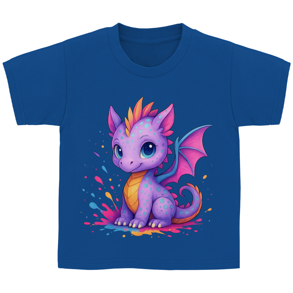 Kinder Basic T-Shirt Kinder Drache lila