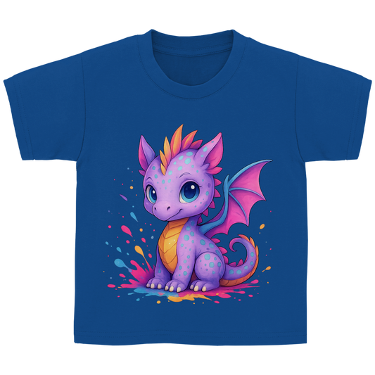 Kinder Basic T-Shirt Kinder Drache lila