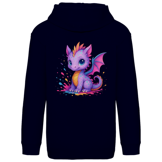 Kids Basic Hoodie Kinder Drache lila