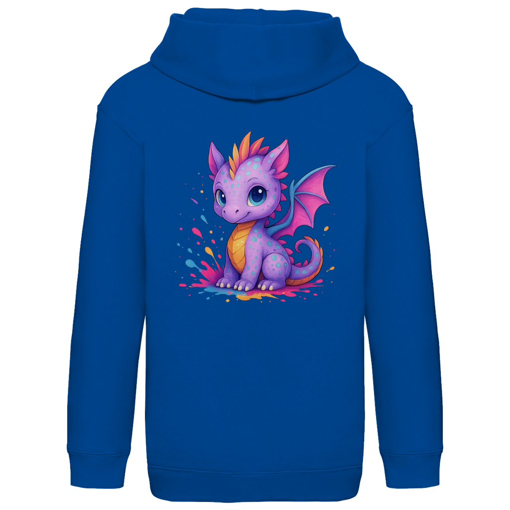Kids Basic Hoodie Kinder Drache lila