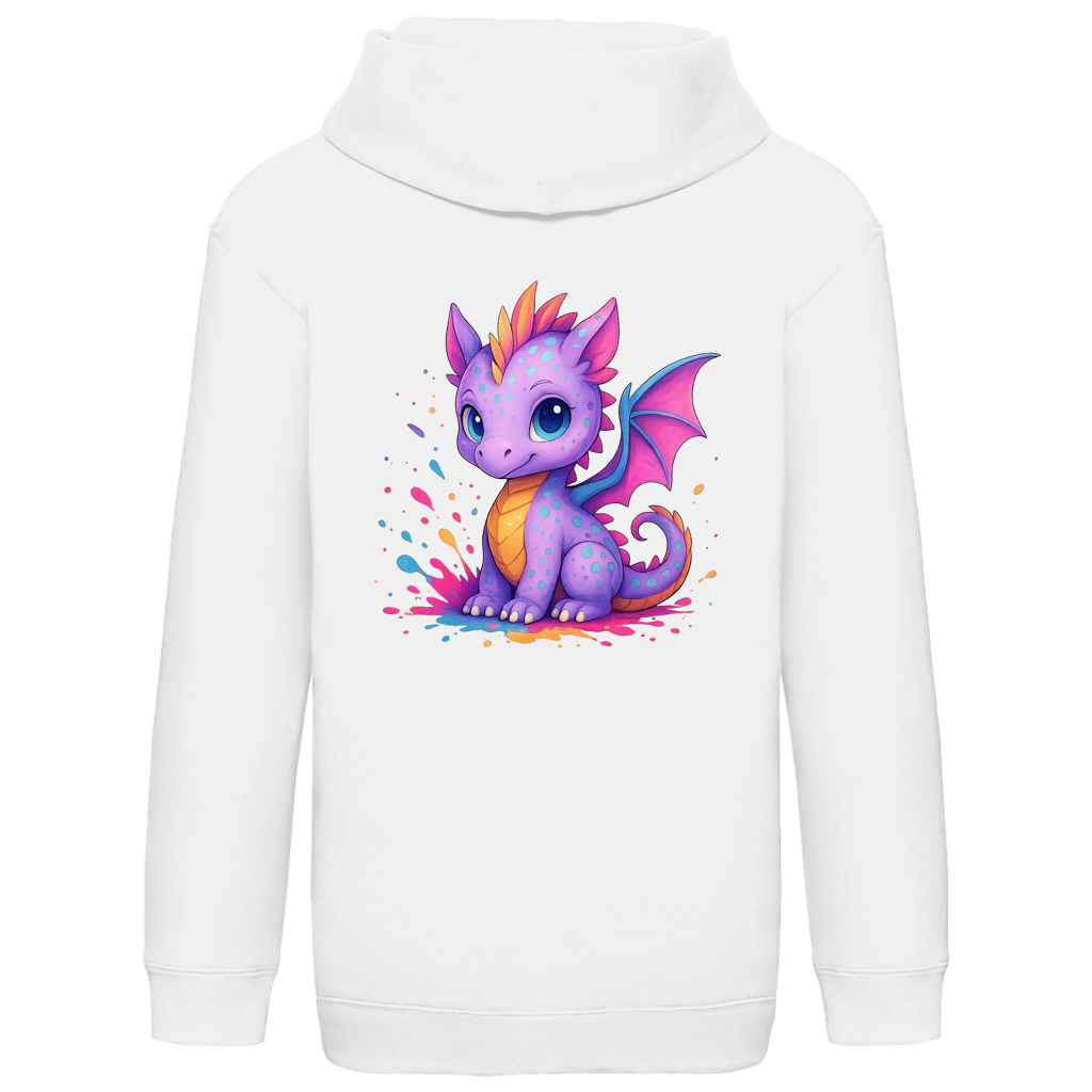Kids Basic Hoodie Kinder Drache lila
