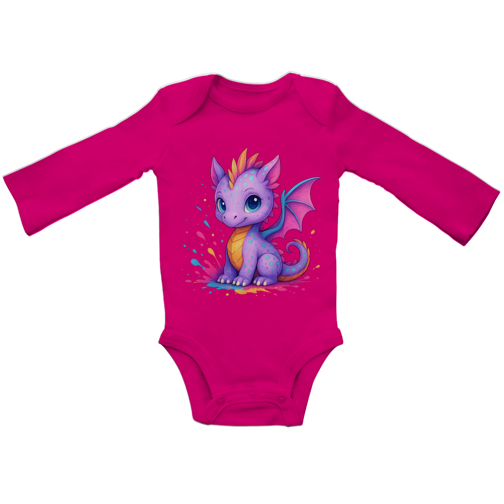 Baby Bio Bodysuite Langarm Kinder Drache lila