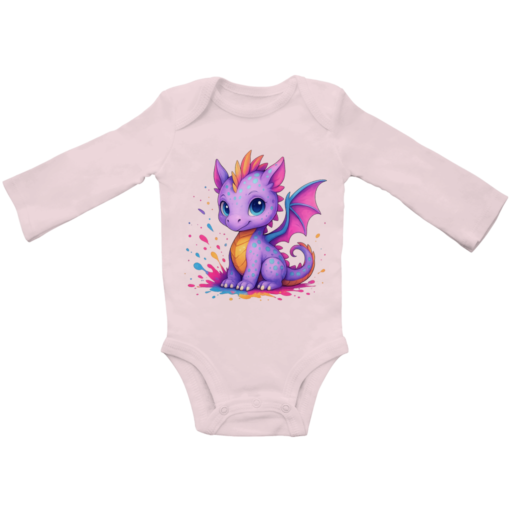 Baby Bio Bodysuite Langarm Kinder Drache lila