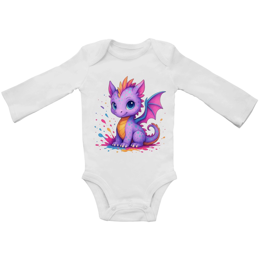 Baby Bio Bodysuite Langarm Kinder Drache lila