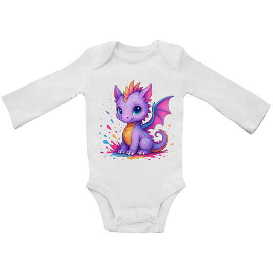 Baby Bio Bodysuite Langarm Kinder Drache lila