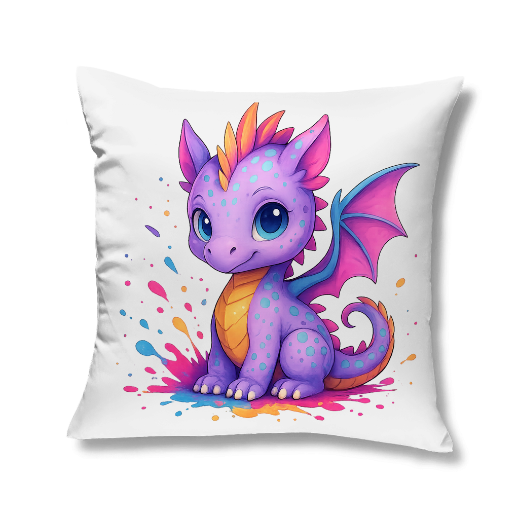 Kopfkissen Kinder Drache lila