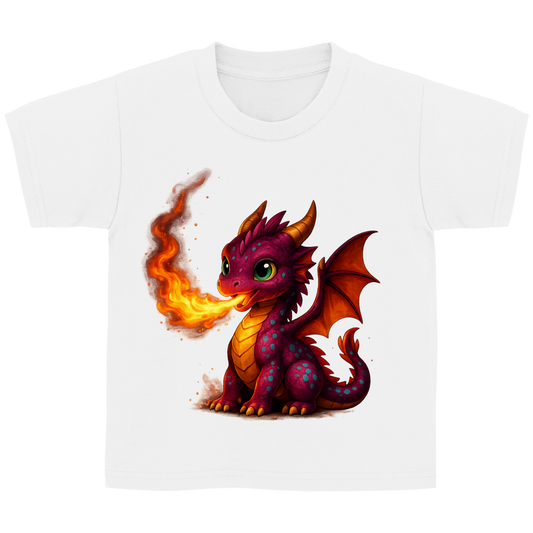 Kinder Basic T-Shirt Kinder Drache Feuerspucker