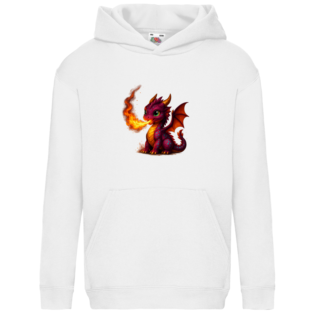 Kids Basic Hoodie Kinder Drache Feuerspucker