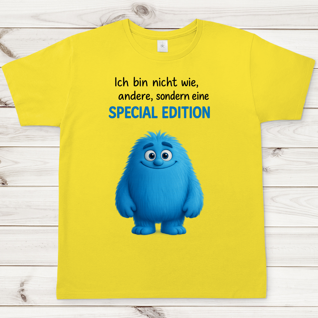 Herren T-Shirt Boy Monster blau Spezial Edition