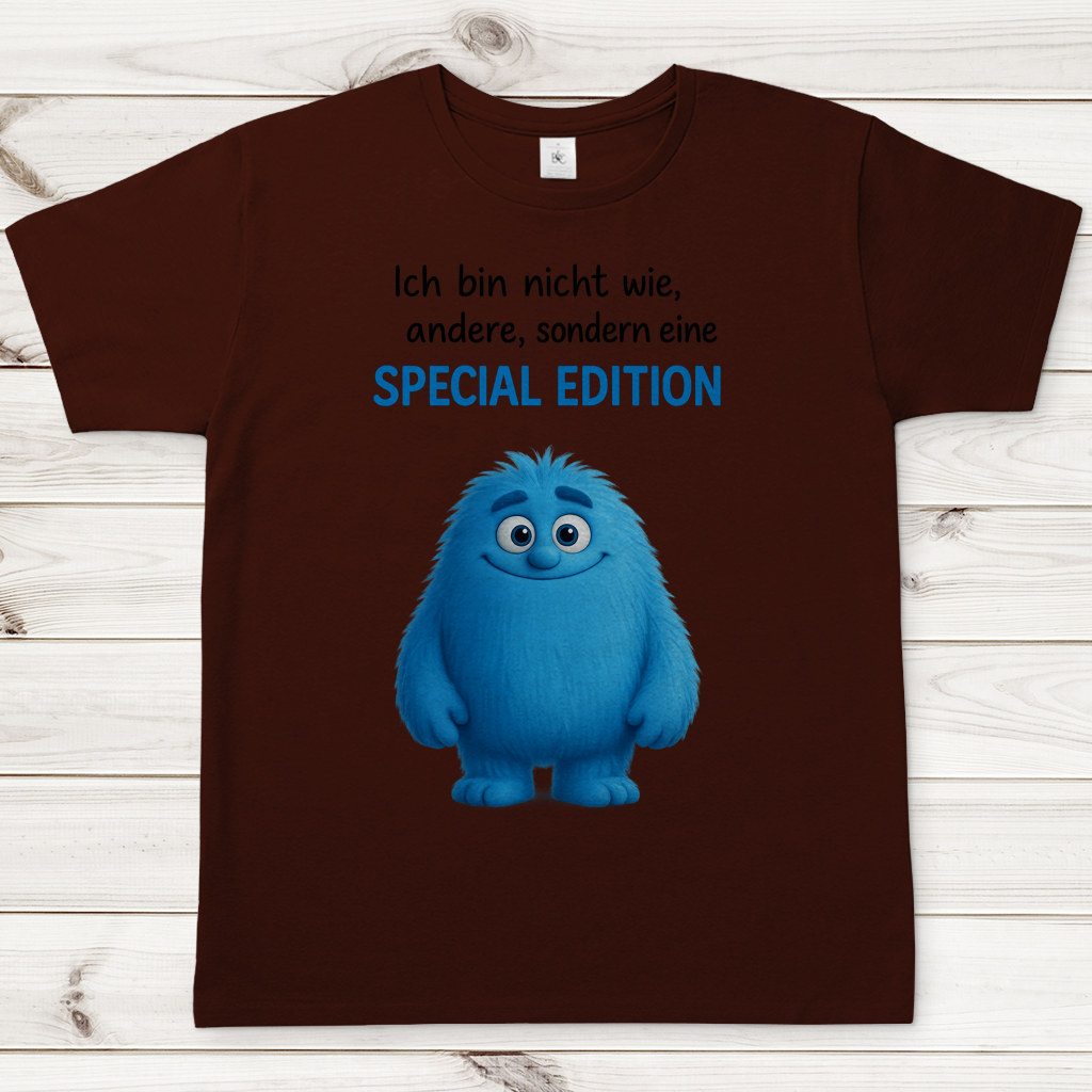 Herren T-Shirt Boy Monster blau Spezial Edition