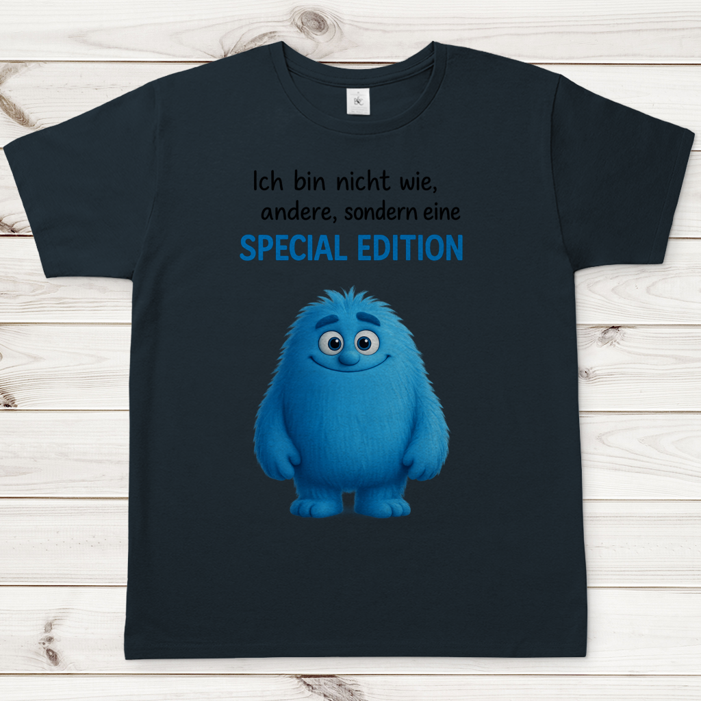 Herren T-Shirt Boy Monster blau Spezial Edition