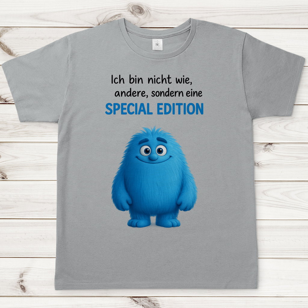 Herren T-Shirt Boy Monster blau Spezial Edition