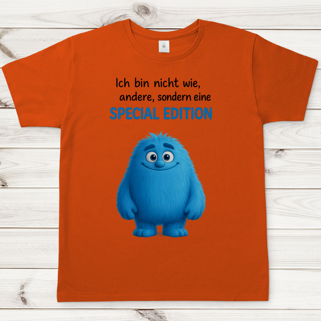 Herren T-Shirt Boy Monster blau Spezial Edition