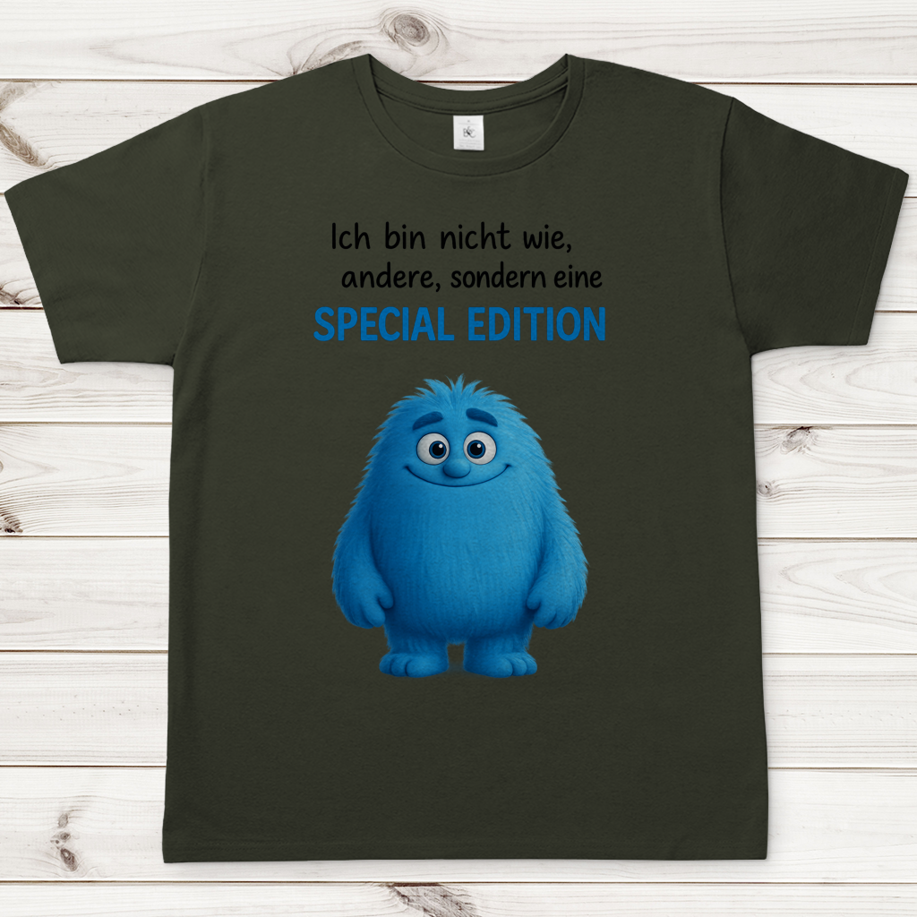 Herren T-Shirt Boy Monster blau Spezial Edition