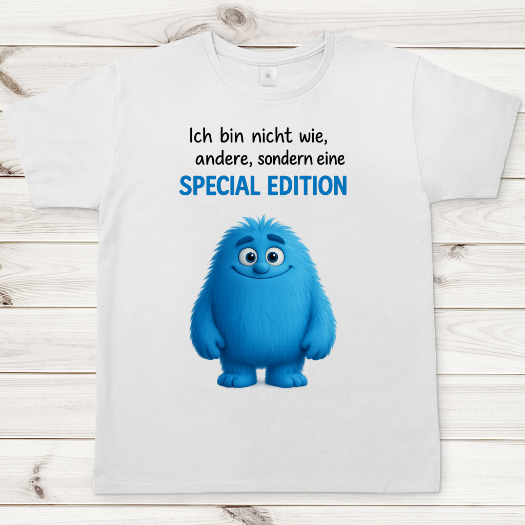 Herren T-Shirt Boy Monster blau Spezial Edition