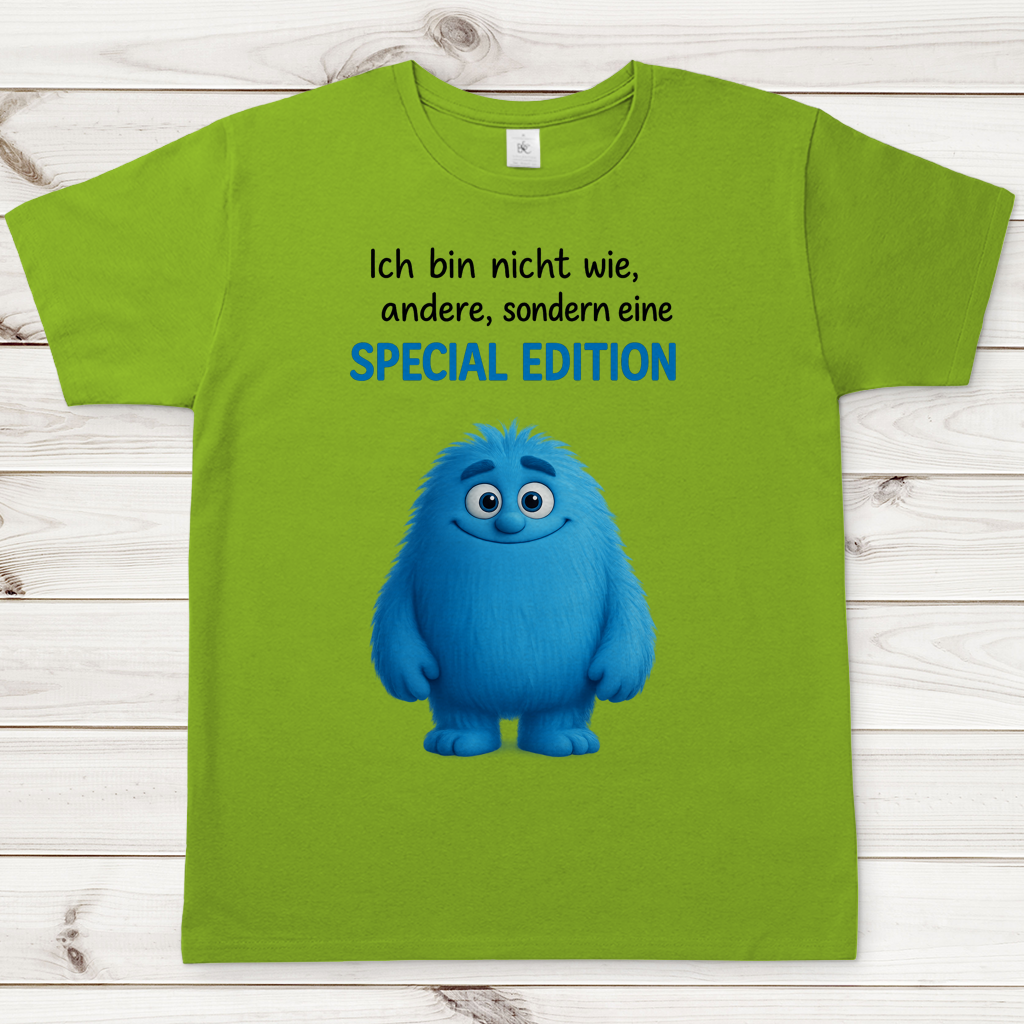 Herren T-Shirt Boy Monster blau Spezial Edition