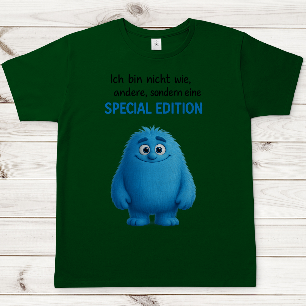 Herren T-Shirt Boy Monster blau Spezial Edition