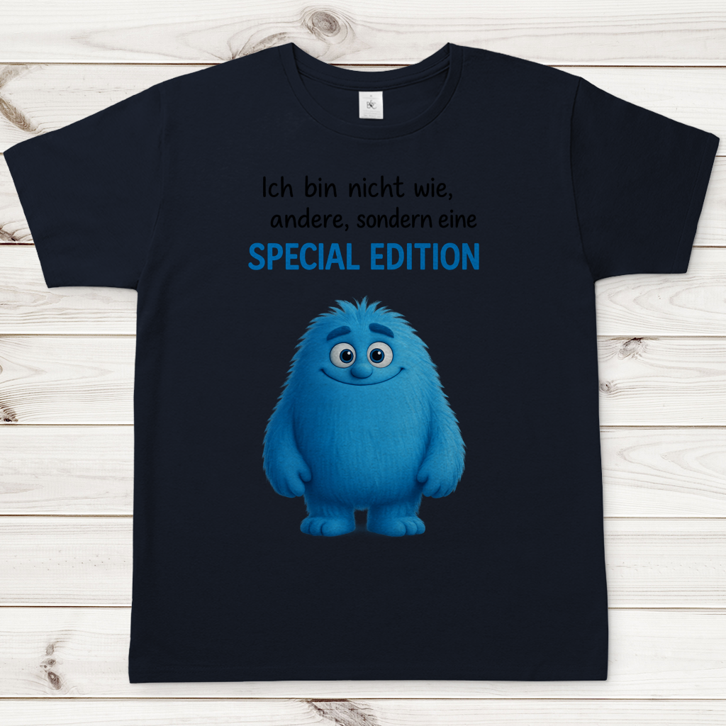Herren T-Shirt Boy Monster blau Spezial Edition