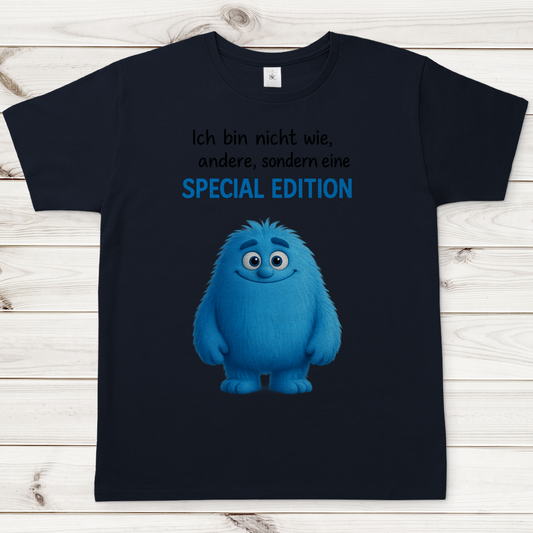 Herren T-Shirt Boy Monster blau Spezial Edition